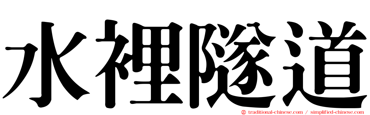 水裡隧道
