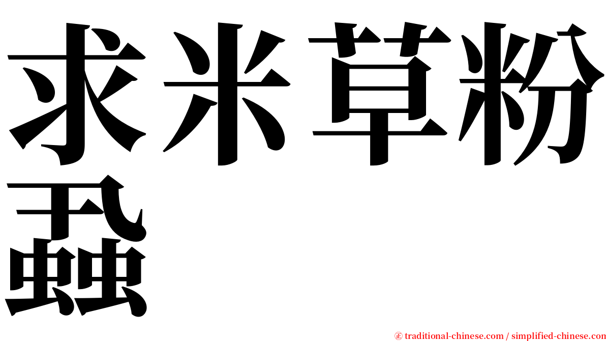 求米草粉蝨 serif font