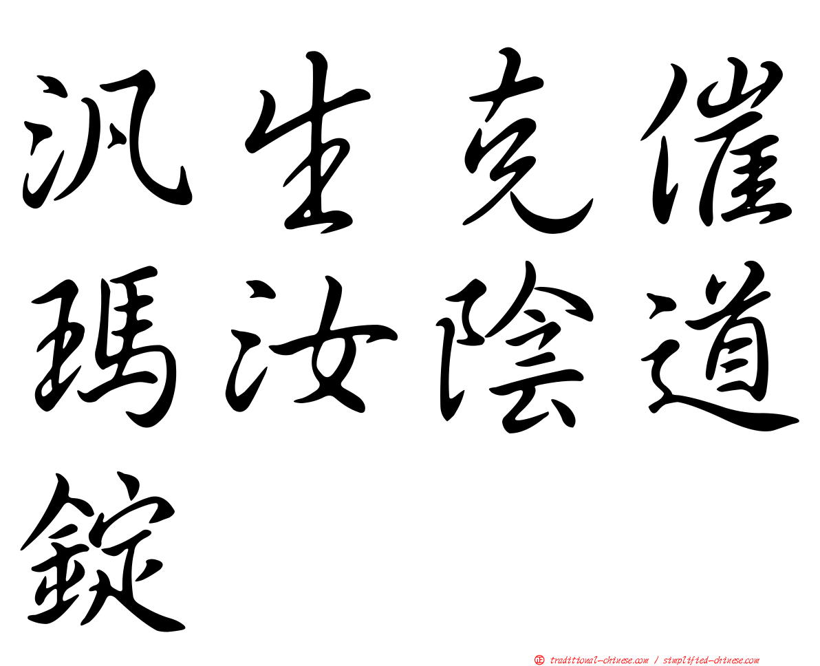 汎生克催瑪汝陰道錠