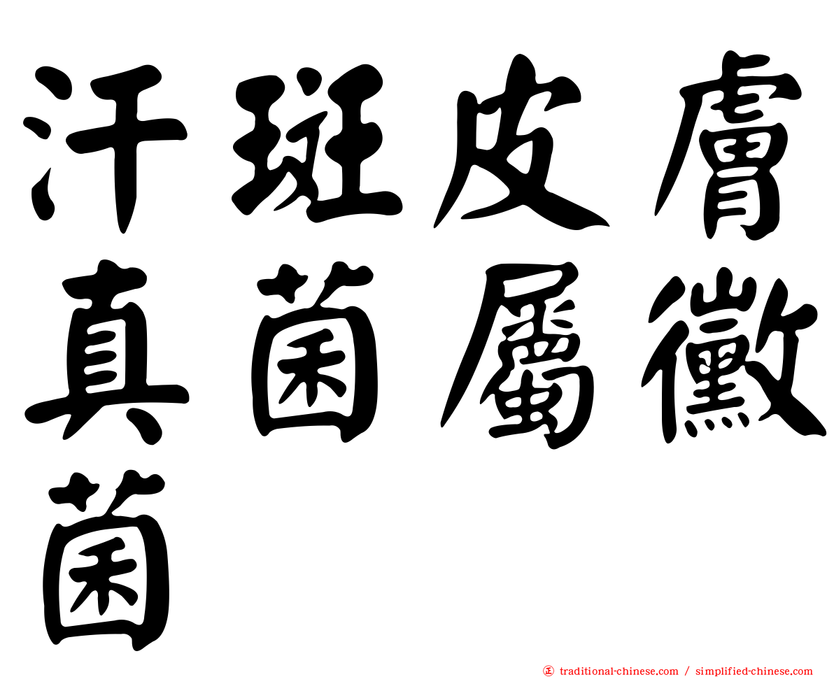汗斑皮膚真菌屬黴菌