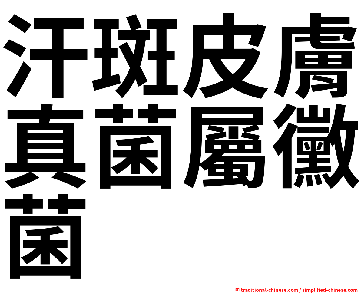 汗斑皮膚真菌屬黴菌