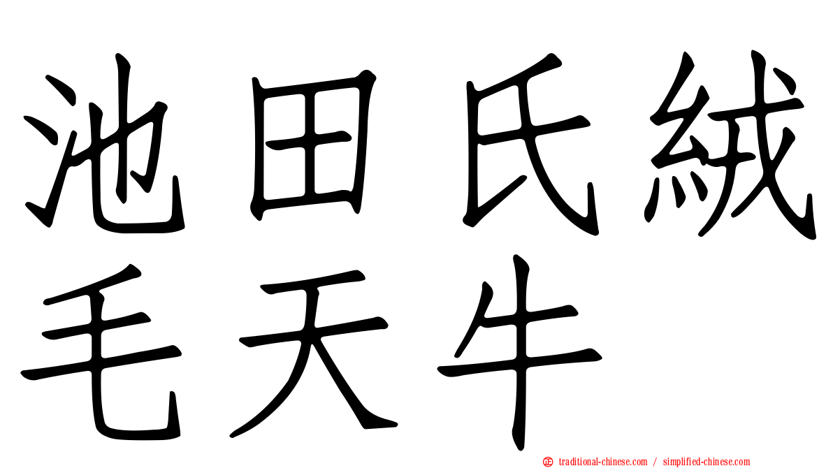 池田氏絨毛天牛
