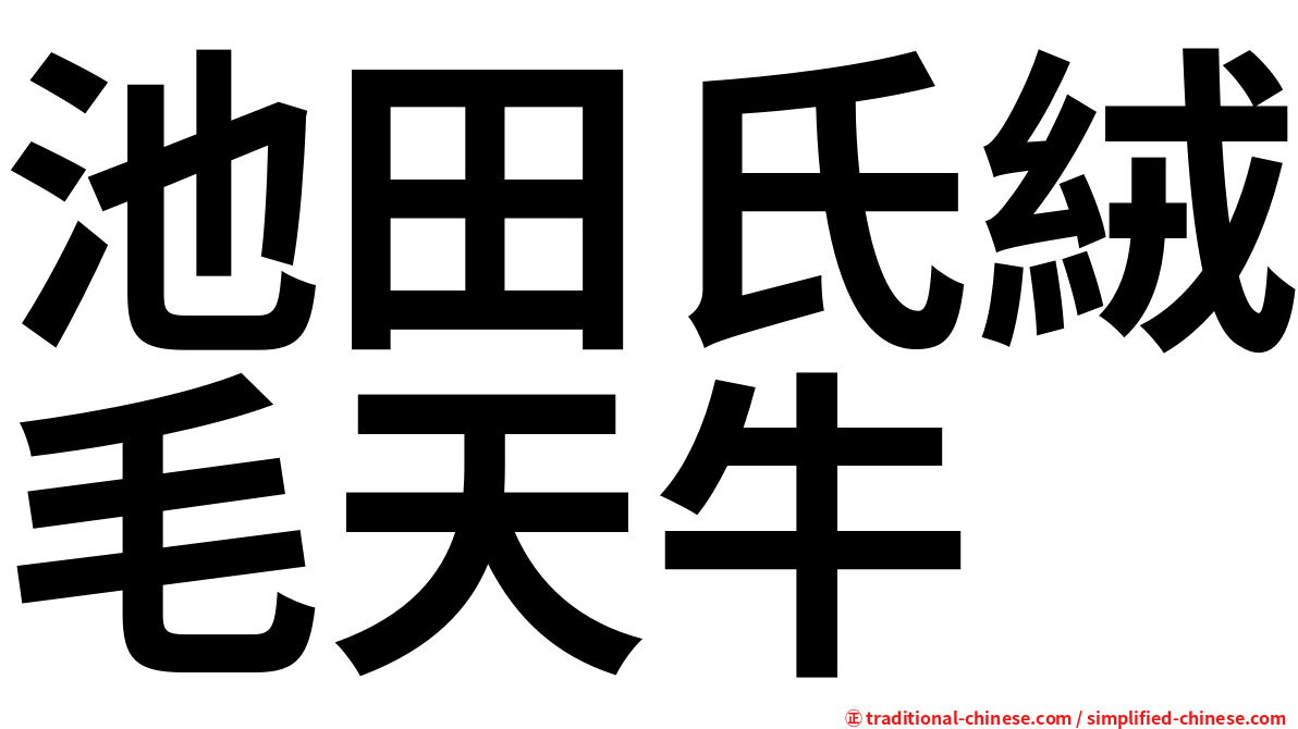 池田氏絨毛天牛