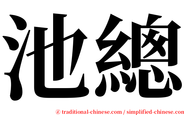 池總 serif font