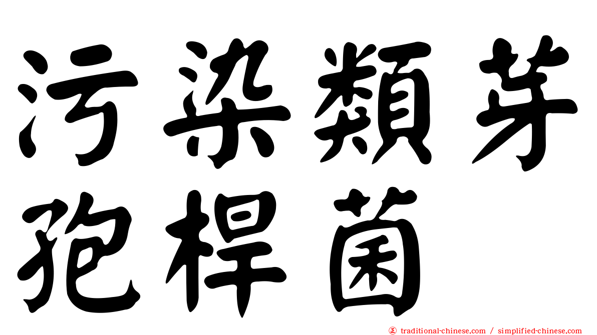 污染類芽孢桿菌