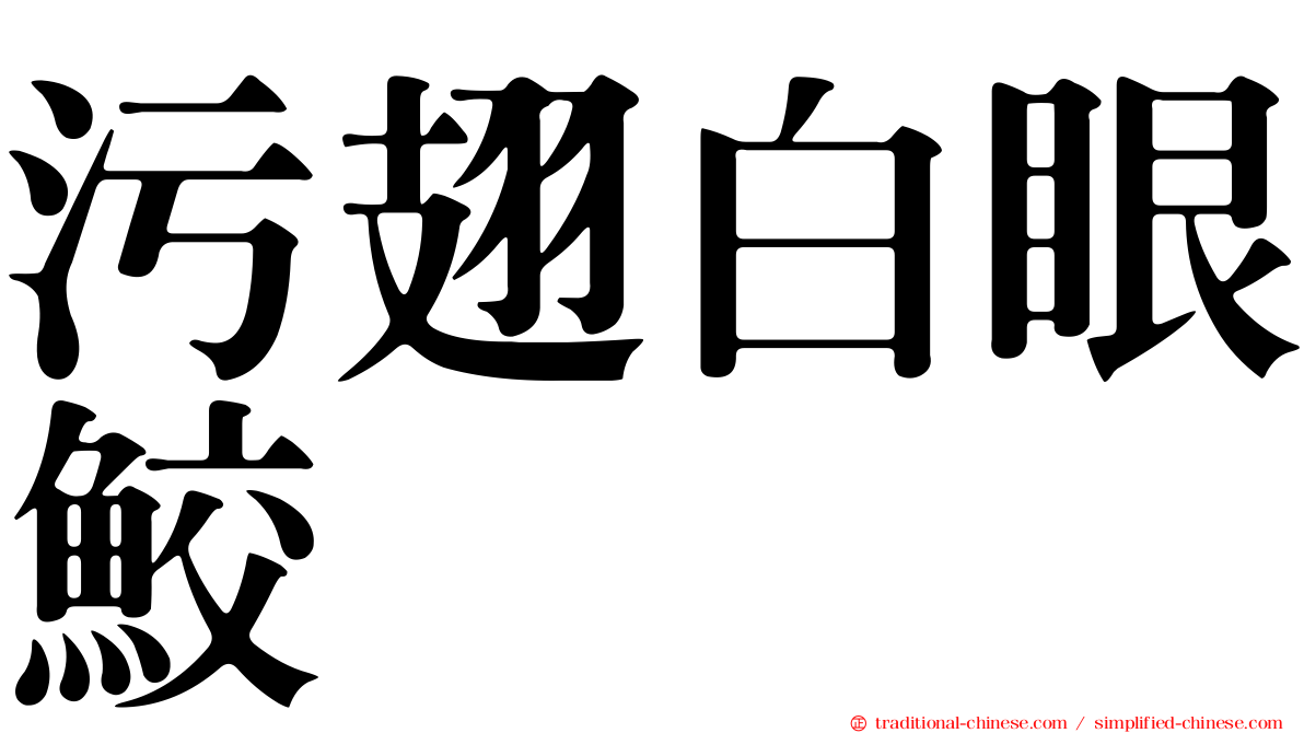 污翅白眼鮫