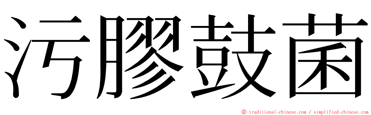 污膠鼓菌 ming font