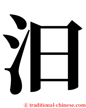 汩 serif font