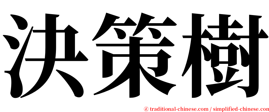 決策樹 serif font