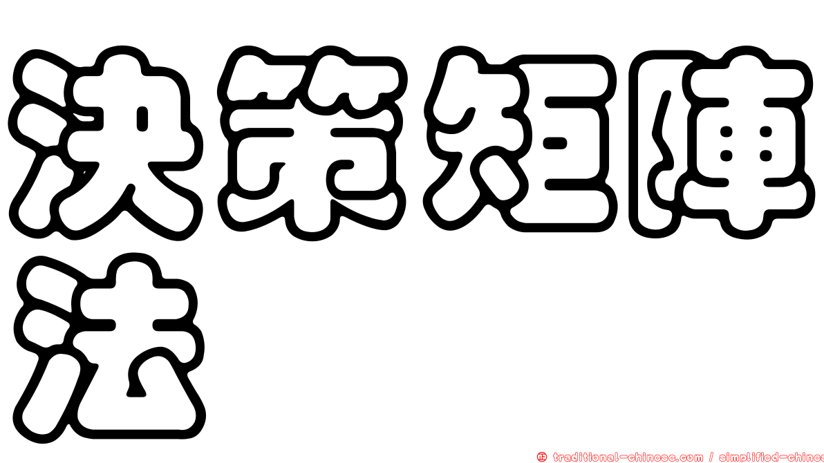 決策矩陣法