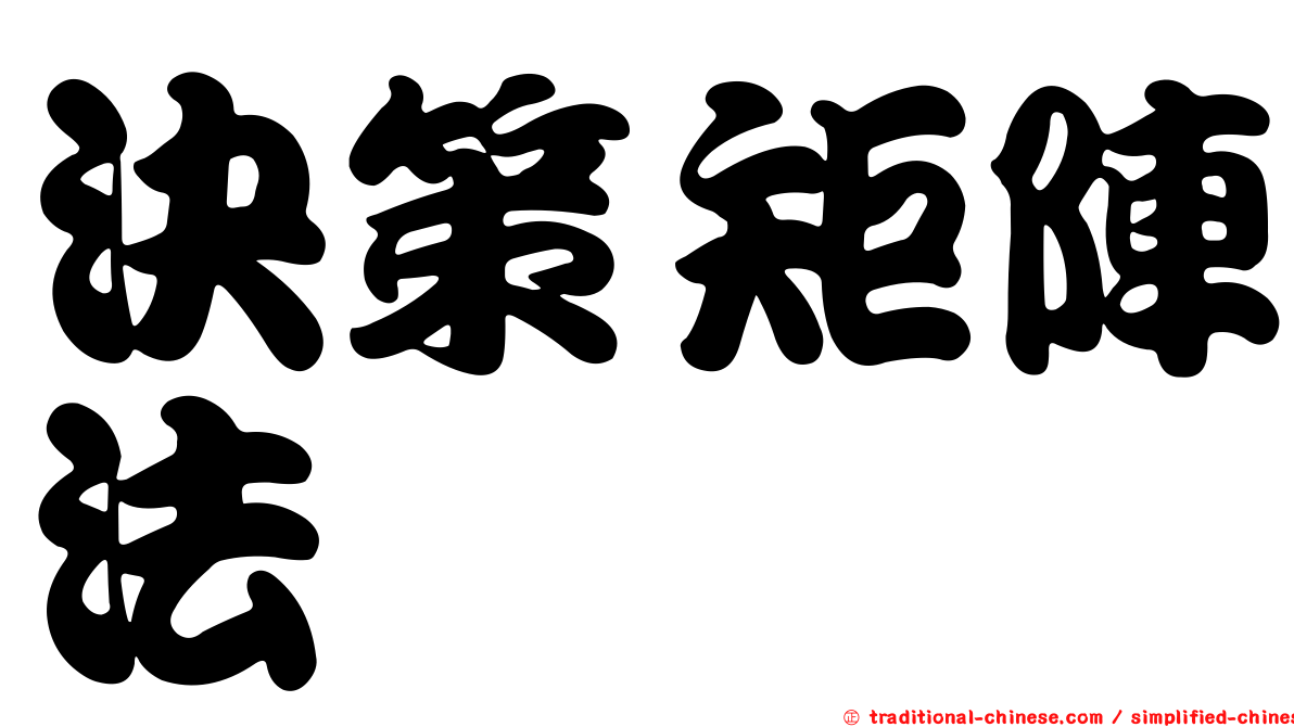決策矩陣法