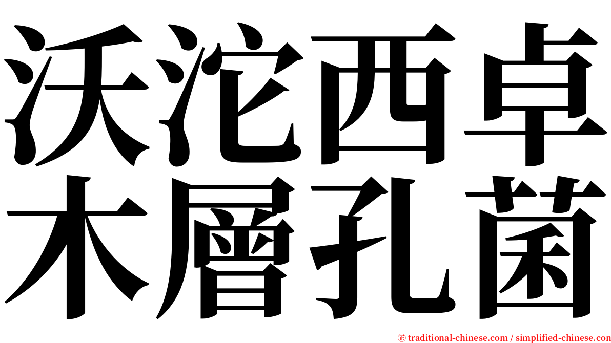 沃沱西卓木層孔菌 serif font