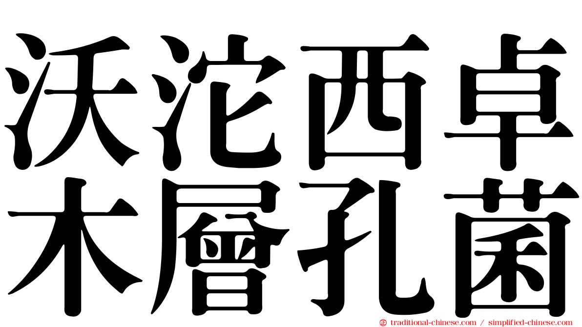 沃沱西卓木層孔菌