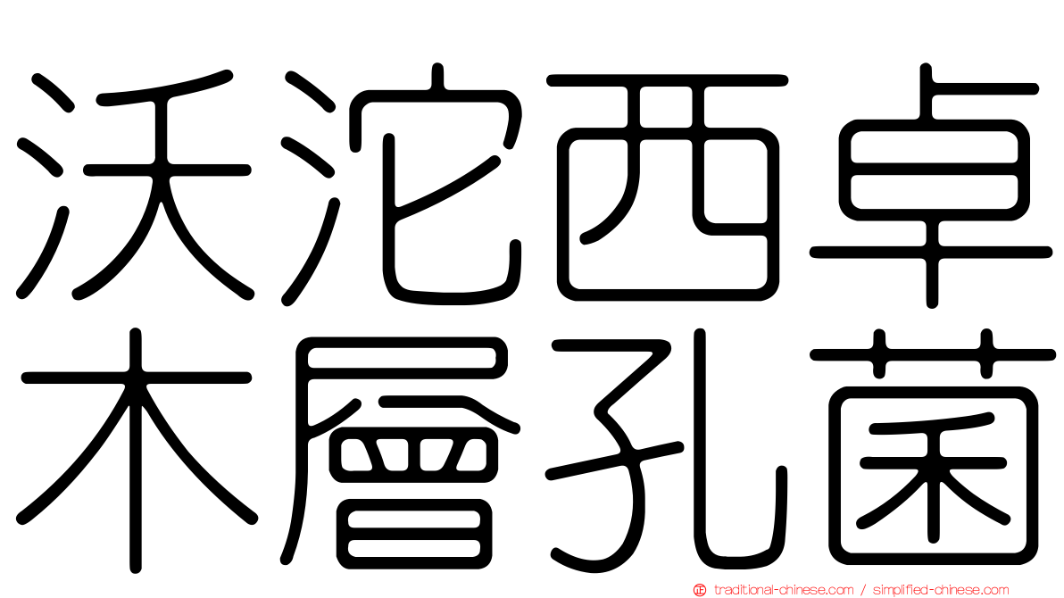 沃沱西卓木層孔菌