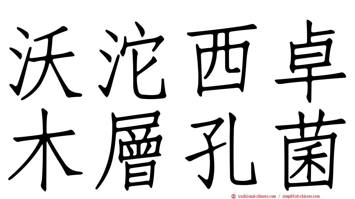 沃沱西卓木層孔菌