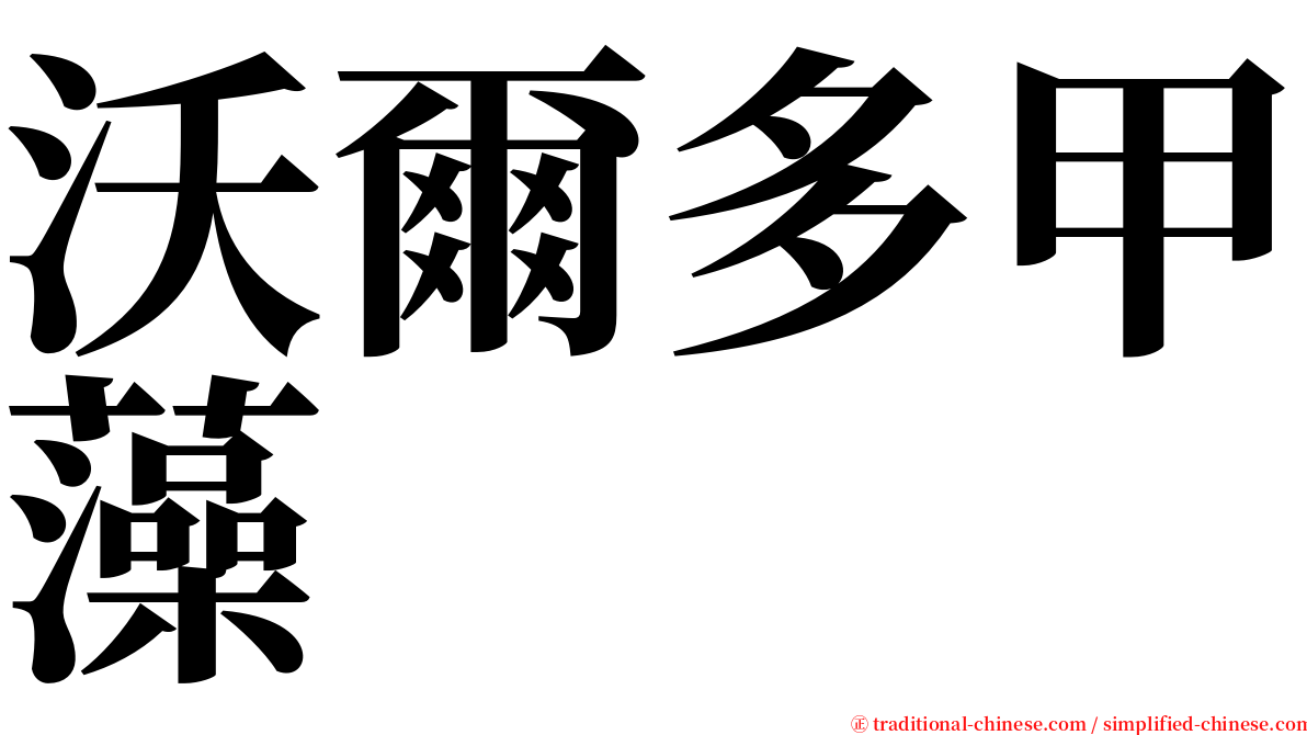 沃爾多甲藻 serif font