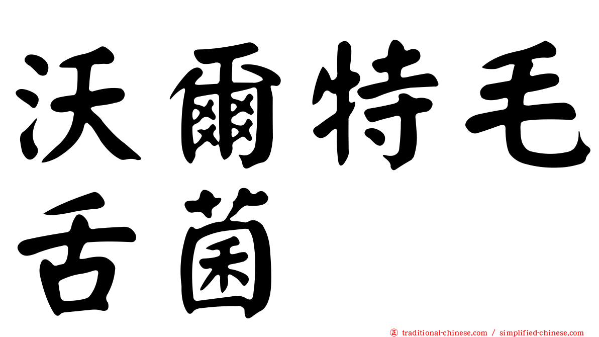 沃爾特毛舌菌