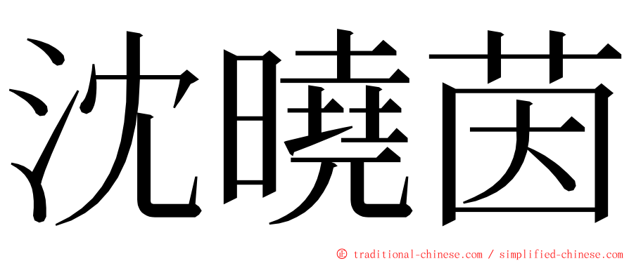 沈曉茵 ming font