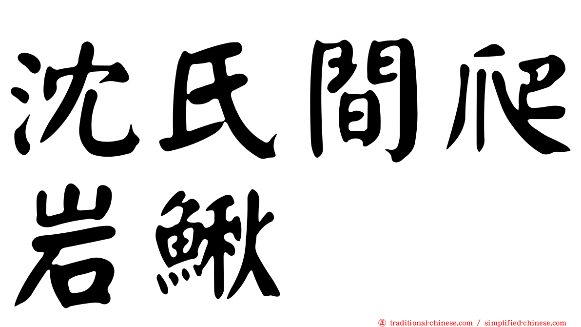 沈氏間爬岩鰍
