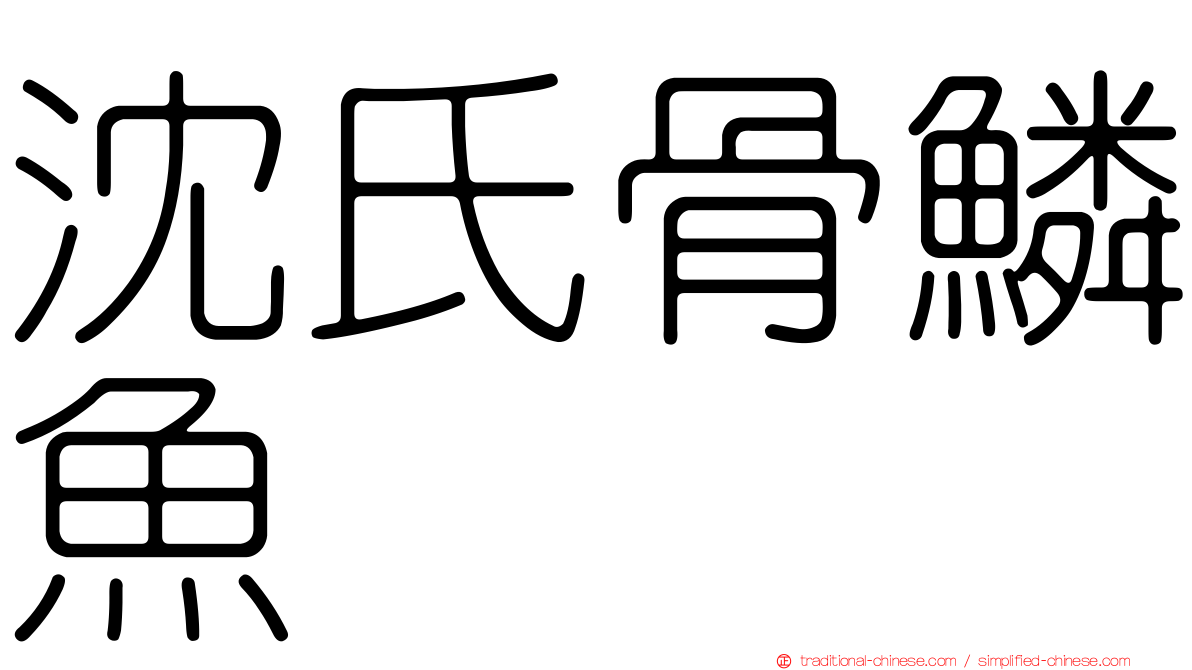 沈氏骨鱗魚