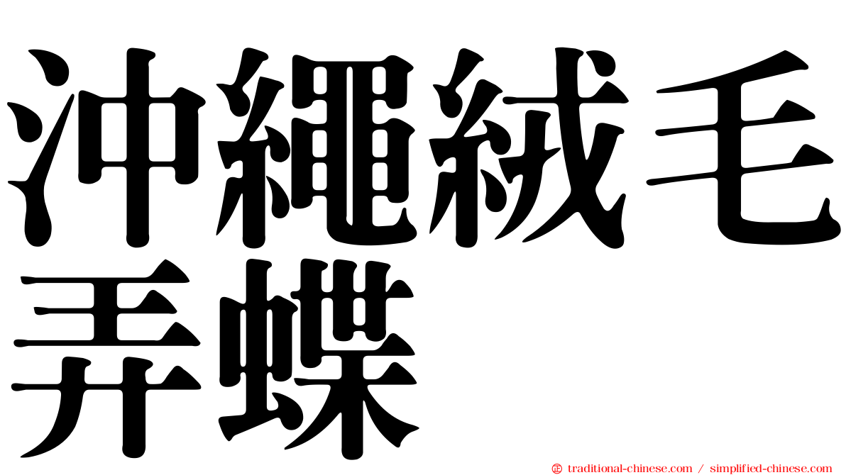 沖繩絨毛弄蝶
