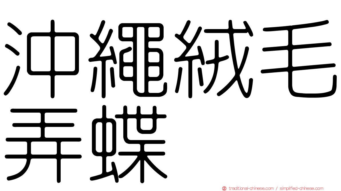 沖繩絨毛弄蝶