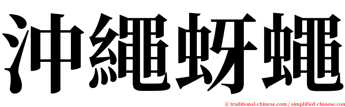 沖繩蚜蠅 serif font