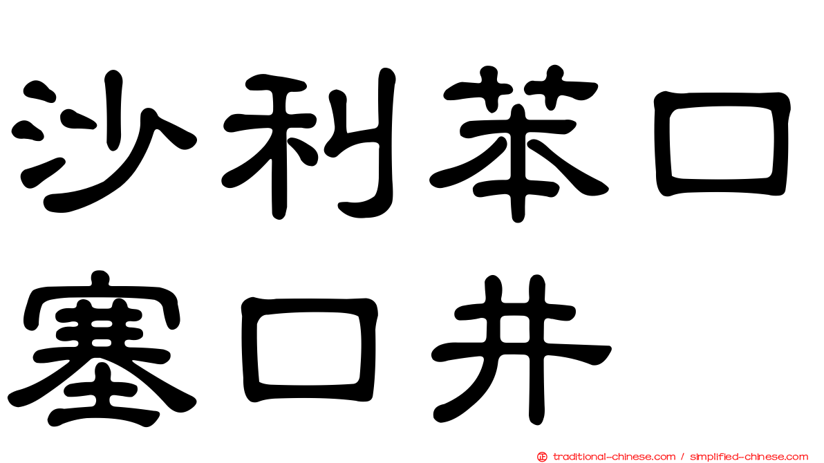 沙利苯口塞口井