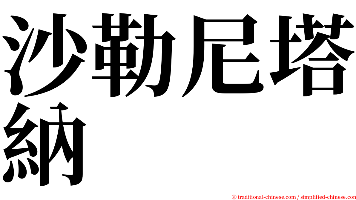 沙勒尼塔納 serif font