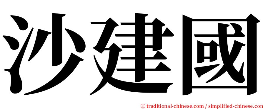 沙建國 serif font