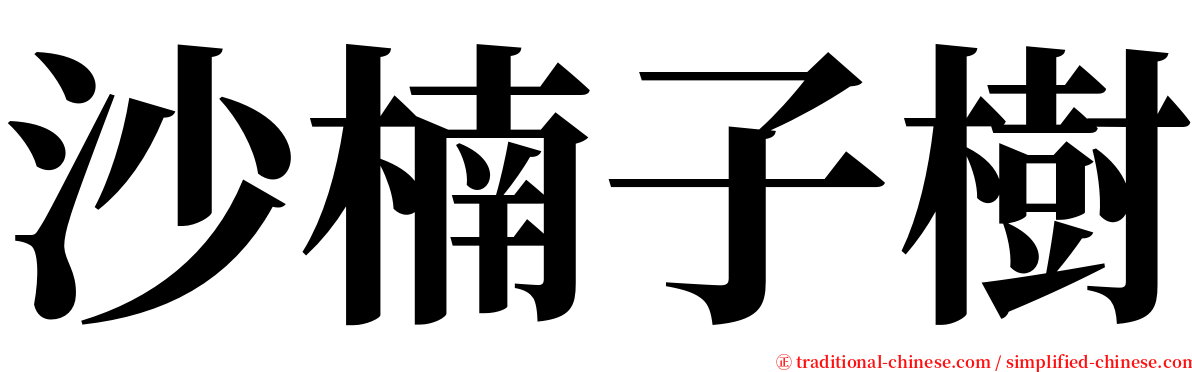 沙楠子樹 serif font