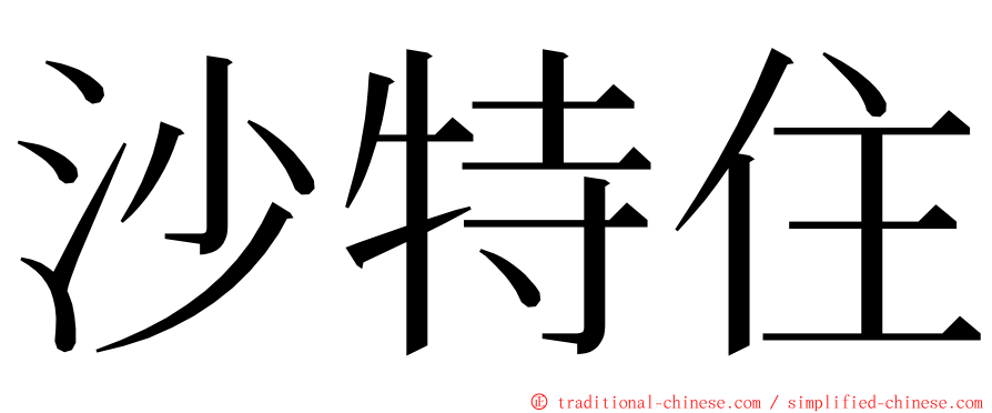 沙特住 ming font