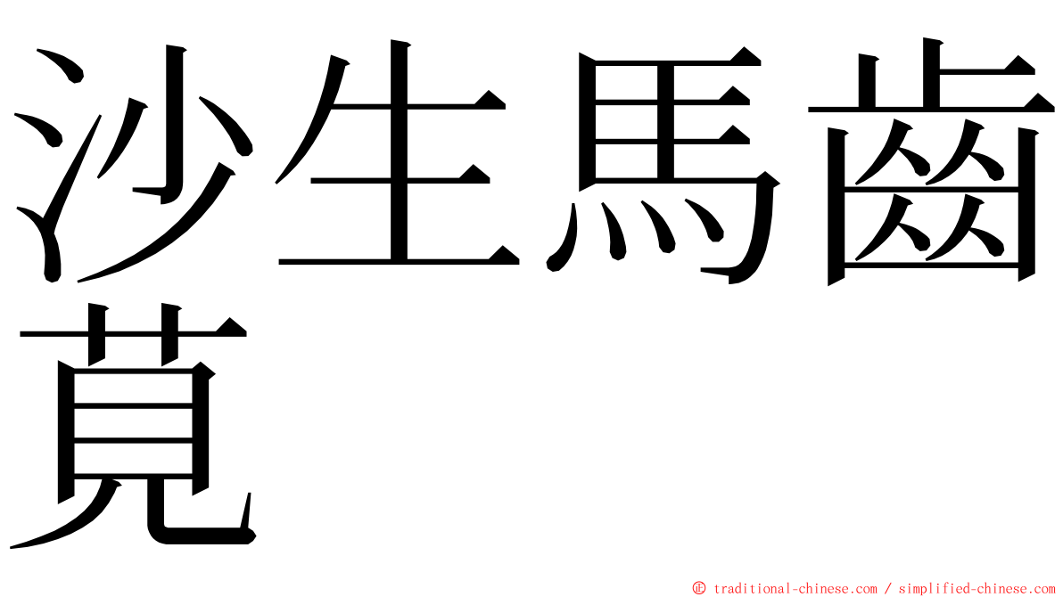 沙生馬齒莧 ming font
