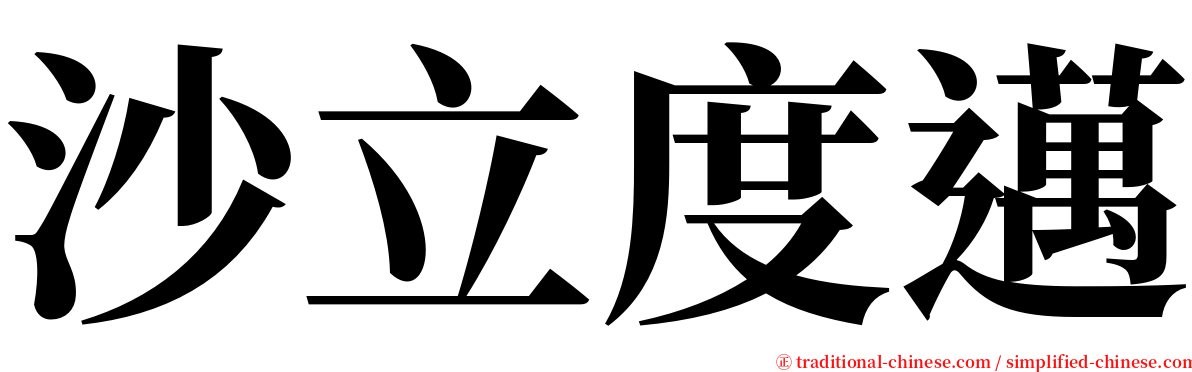 沙立度邁 serif font