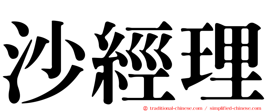 沙經理