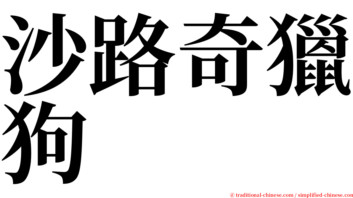 沙路奇獵狗 serif font