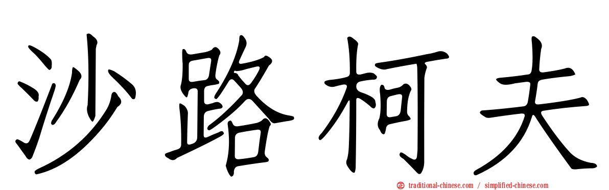 沙路柯夫