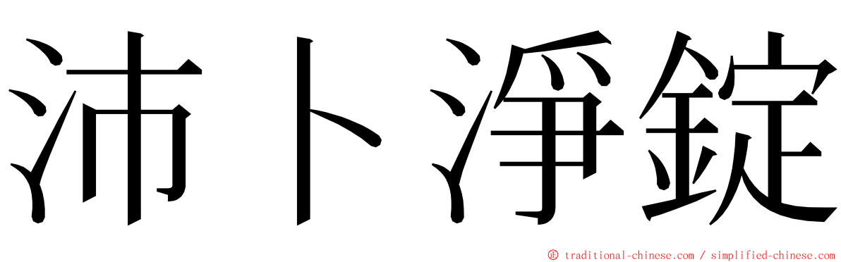 沛卜淨錠 ming font