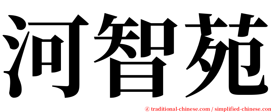 河智苑 serif font