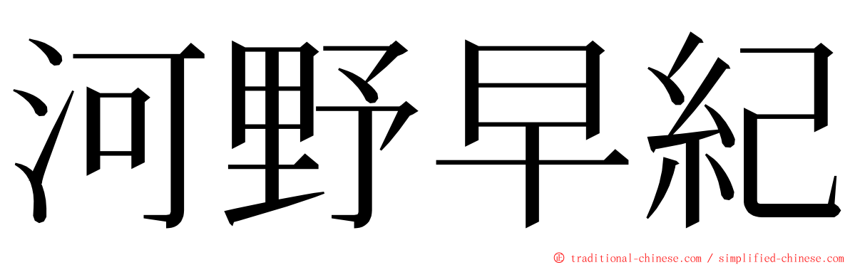 河野早紀 ming font
