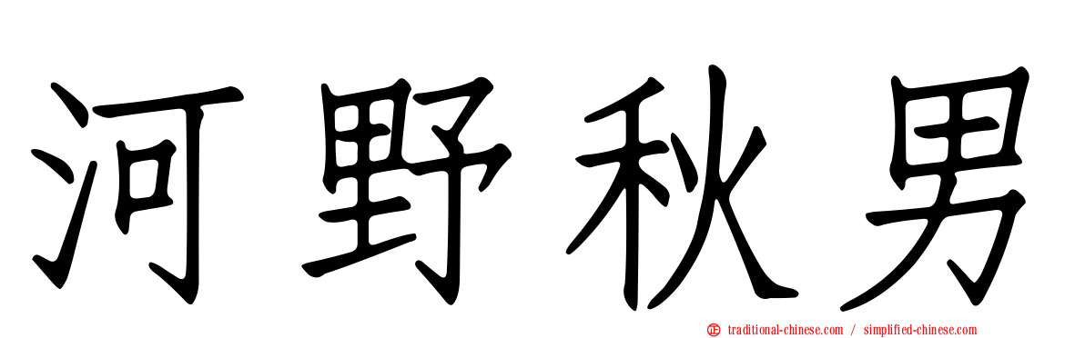 河野秋男