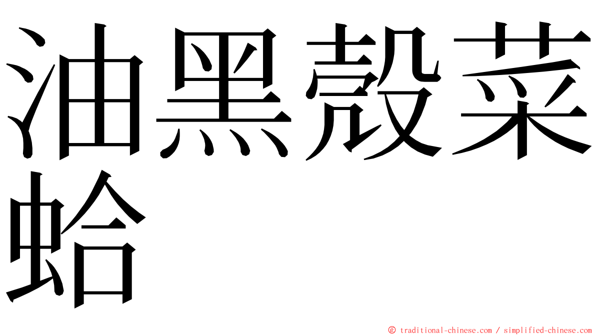油黑殼菜蛤 ming font