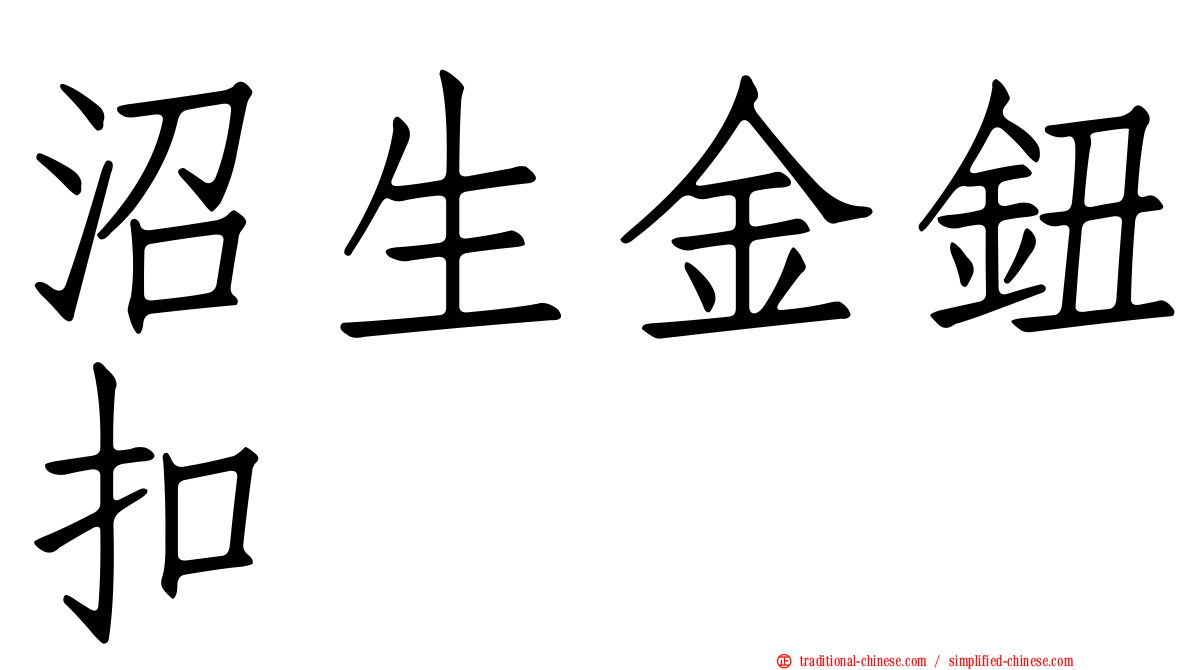 沼生金鈕扣
