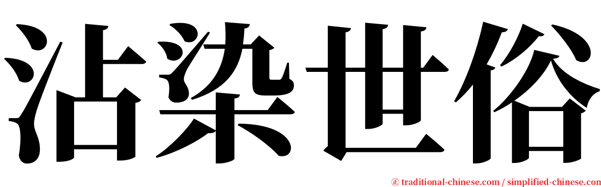 沾染世俗 serif font
