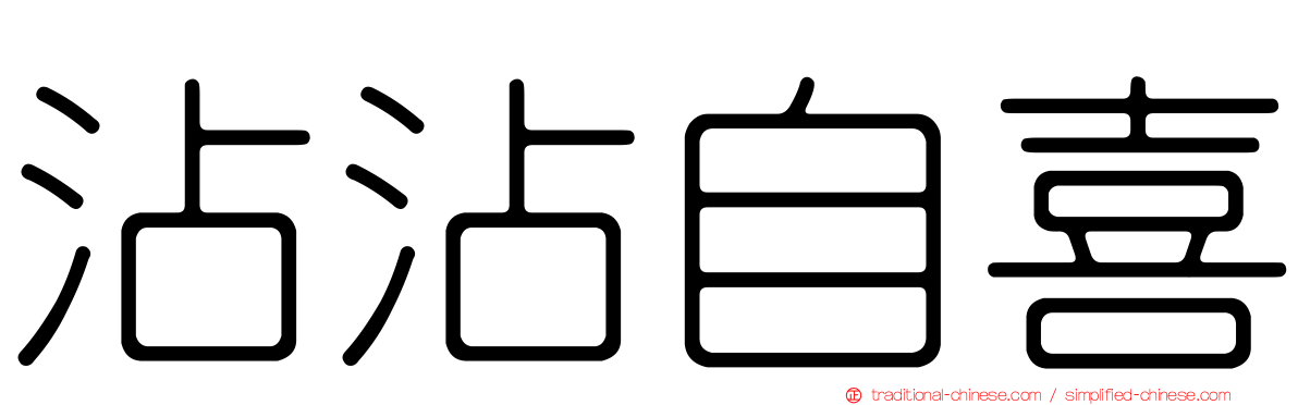 沾沾自喜