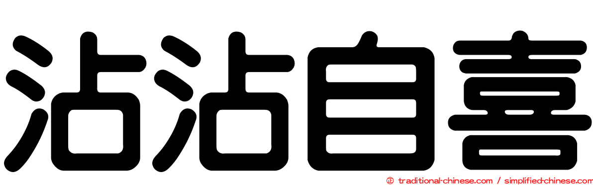 沾沾自喜