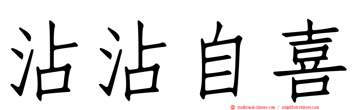 沾沾自喜