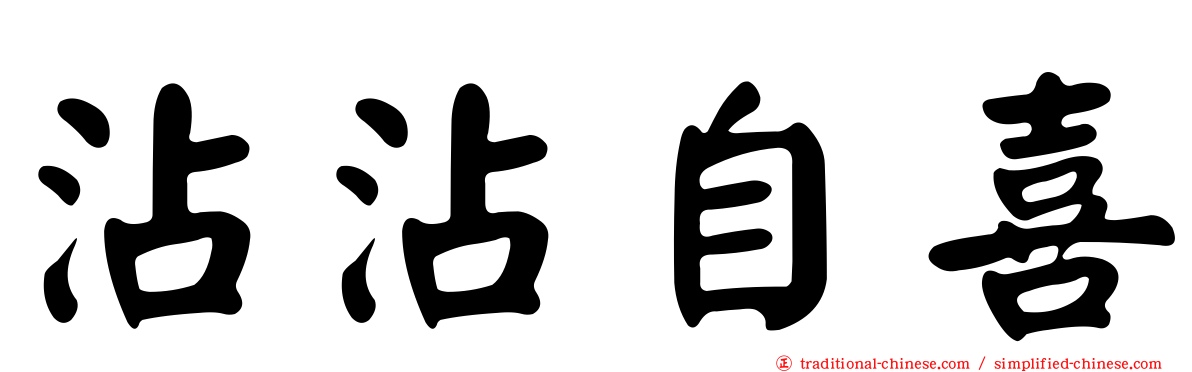 沾沾自喜