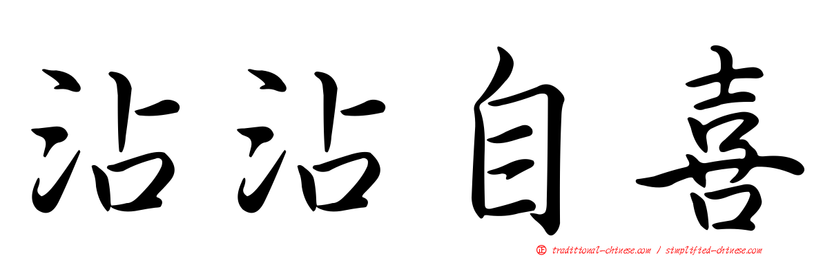 沾沾自喜
