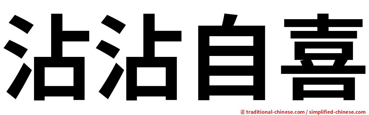 沾沾自喜